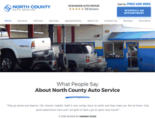 Tablet Screenshot of northcountyautoservice.com